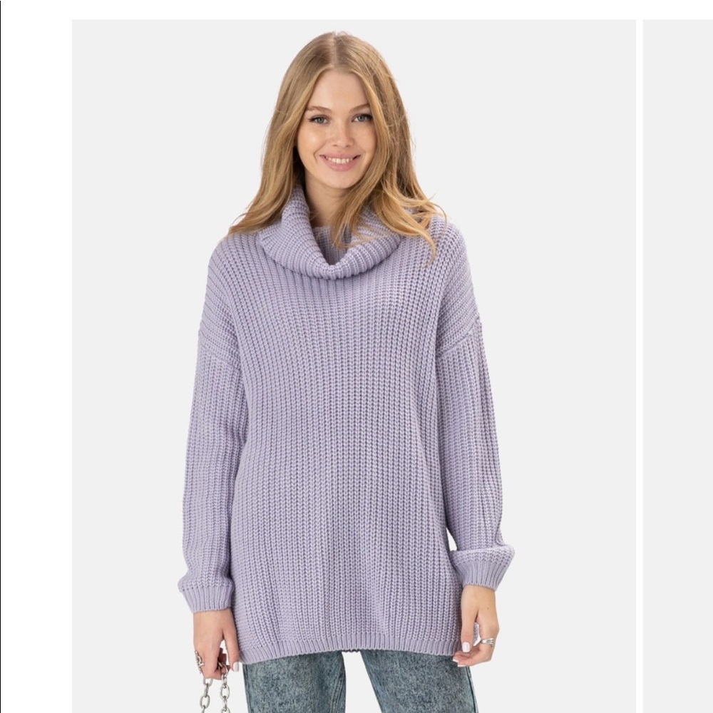 NWT Adika lavender oversized turtleneck